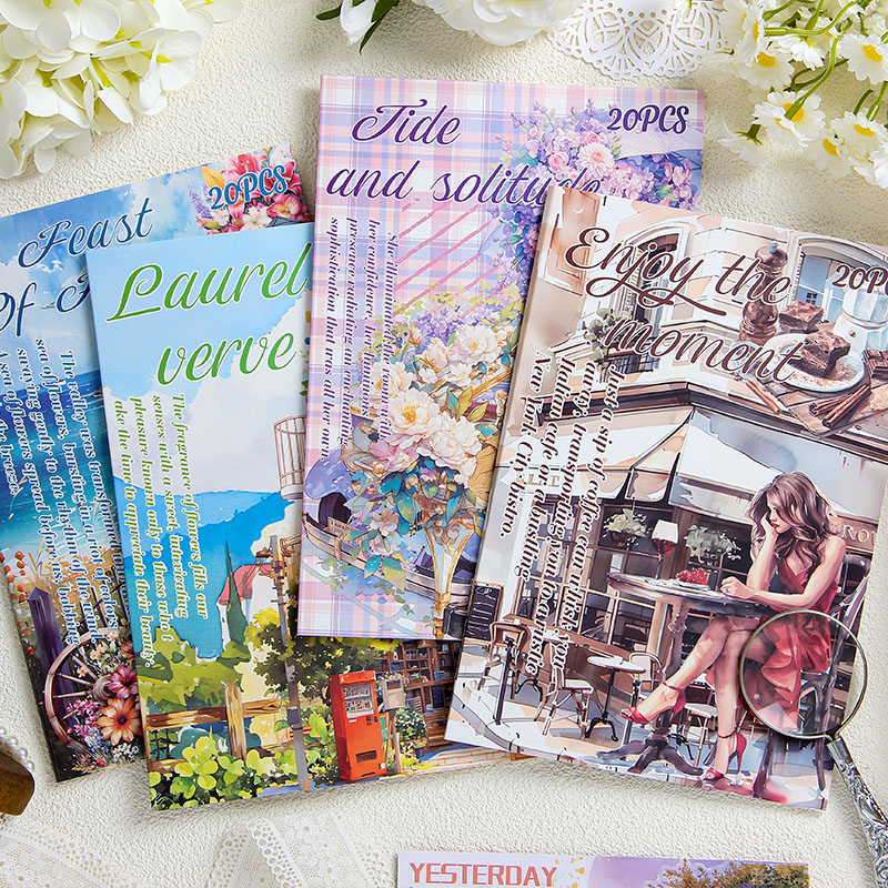 20 pçs/livro pet adesivos livr - Embellishments For Scrapbooking avaliação e preço