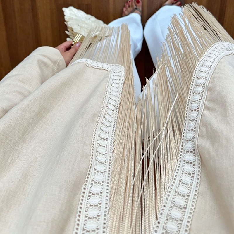 Casacos de outono estilo boho, - Tassel Fringe Trim avaliação e preço