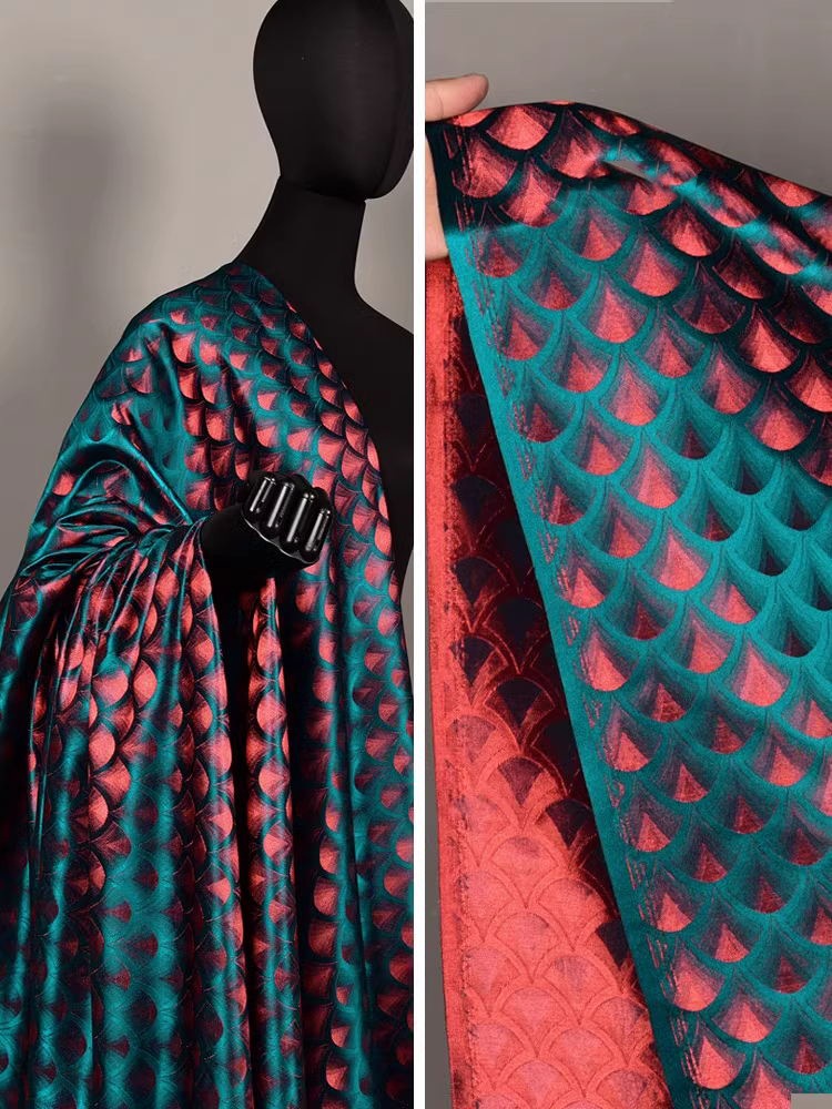 Tecido de brocado tecido verde - Crystal Mesh Fabric avaliação e preço