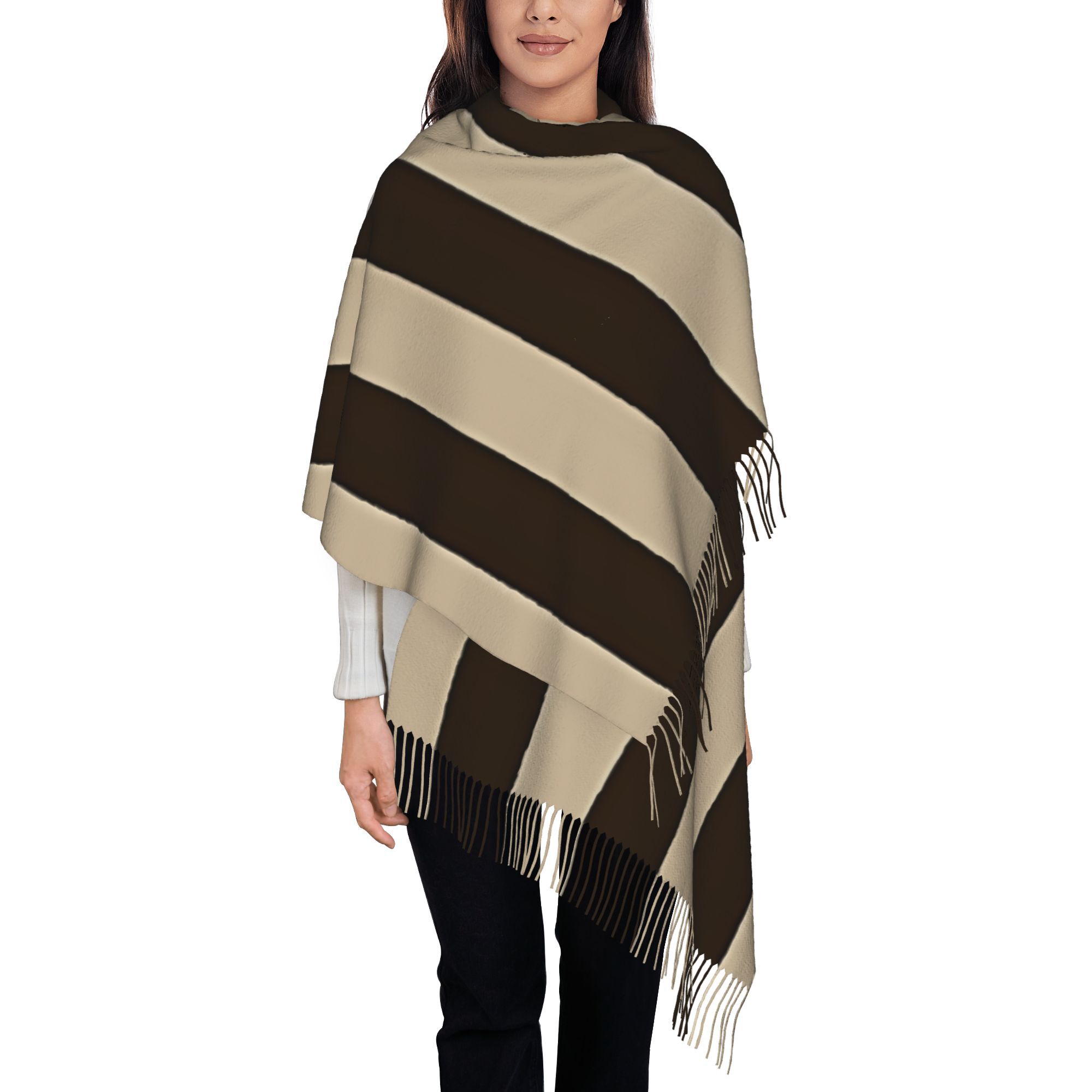 1 unidade de cachecol/xaile ve - Tassel Fringe Trim avaliação e preço