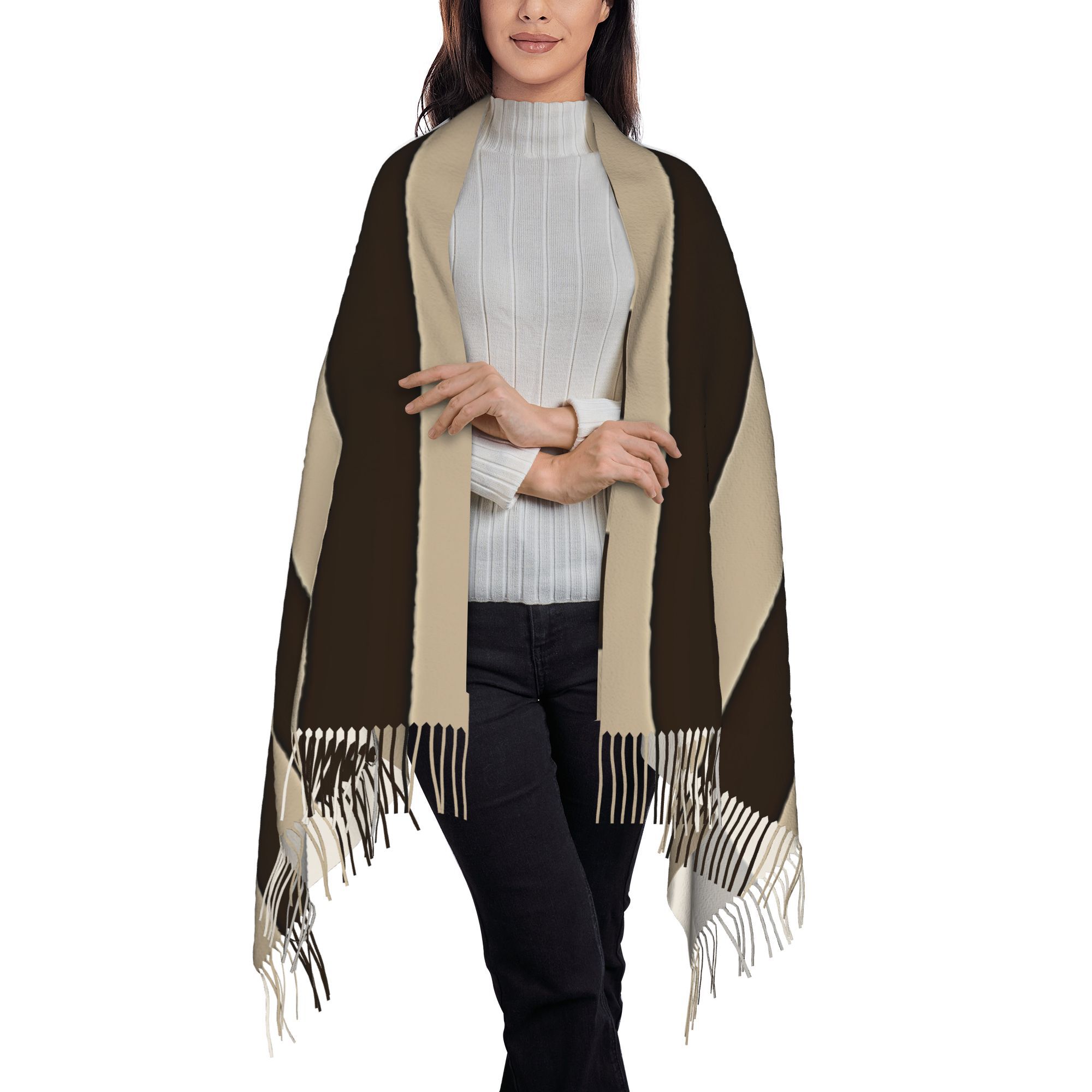 1 unidade de cachecol/xaile ve - Tassel Fringe Trim avaliação e preço