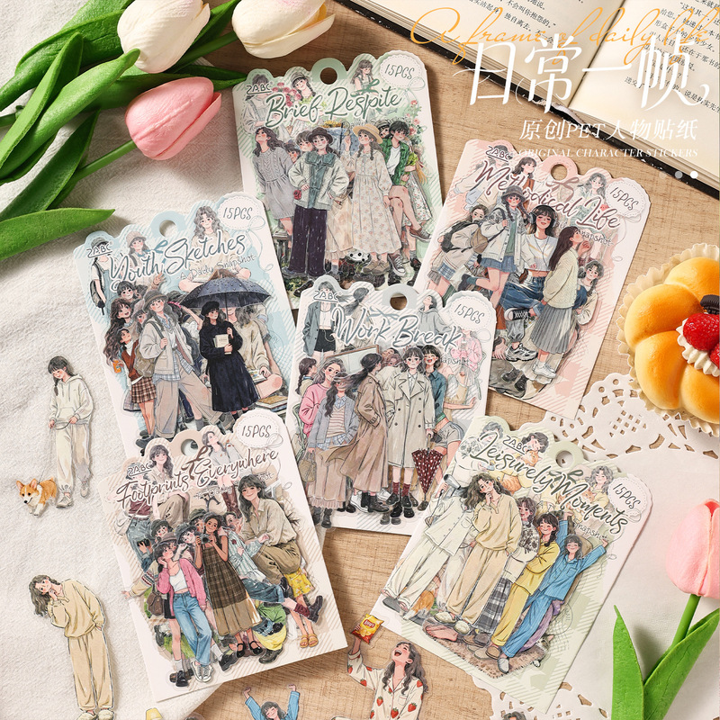 Pacote de Adesivos de Personag - Embellishments For Scrapbooking avaliação e preço